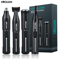 4-in-1 Professional Grooming Kit, USB Rechargeable Nose & Ear Hair Trimmer, Beard and Eyebrow Razor, Men'S Personal Care Tools