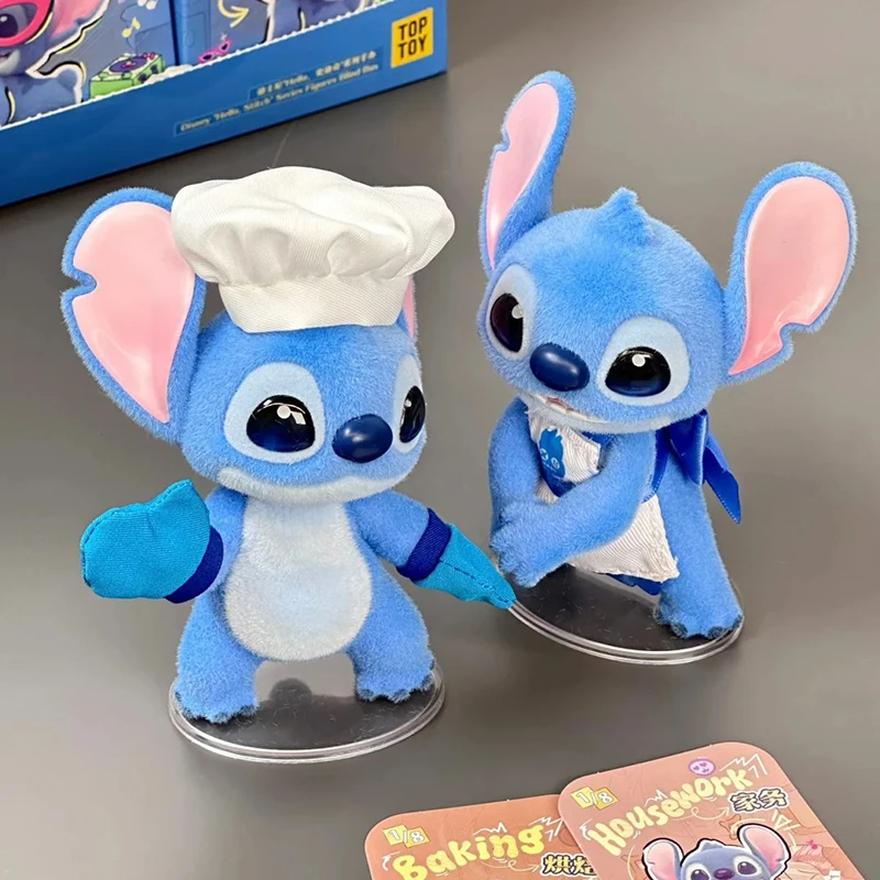 

Подлинная Kawaii Hello Stitch слепая коробка аниме Disney Stitch флокированная загадочная коробка-сюрприз фигурка новая игрушечная модель трендовая по индивидуальному заказу
