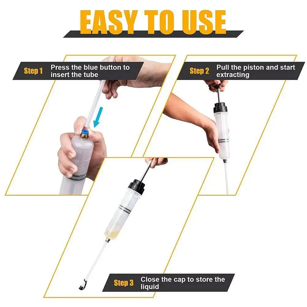 Bomba Extratora de Óleo 500cc Multiuso, Seringa Extratora de Óleo, Seringa de Transferência de Combustível a Vácuo para Carros, Seringa Automotiva para Óleo