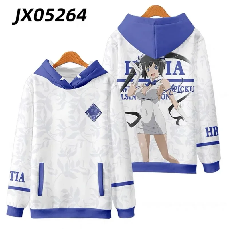 

To seek meeting in underground city hestia printing autumn fashion anime japanese hoodies sweater long sleeves