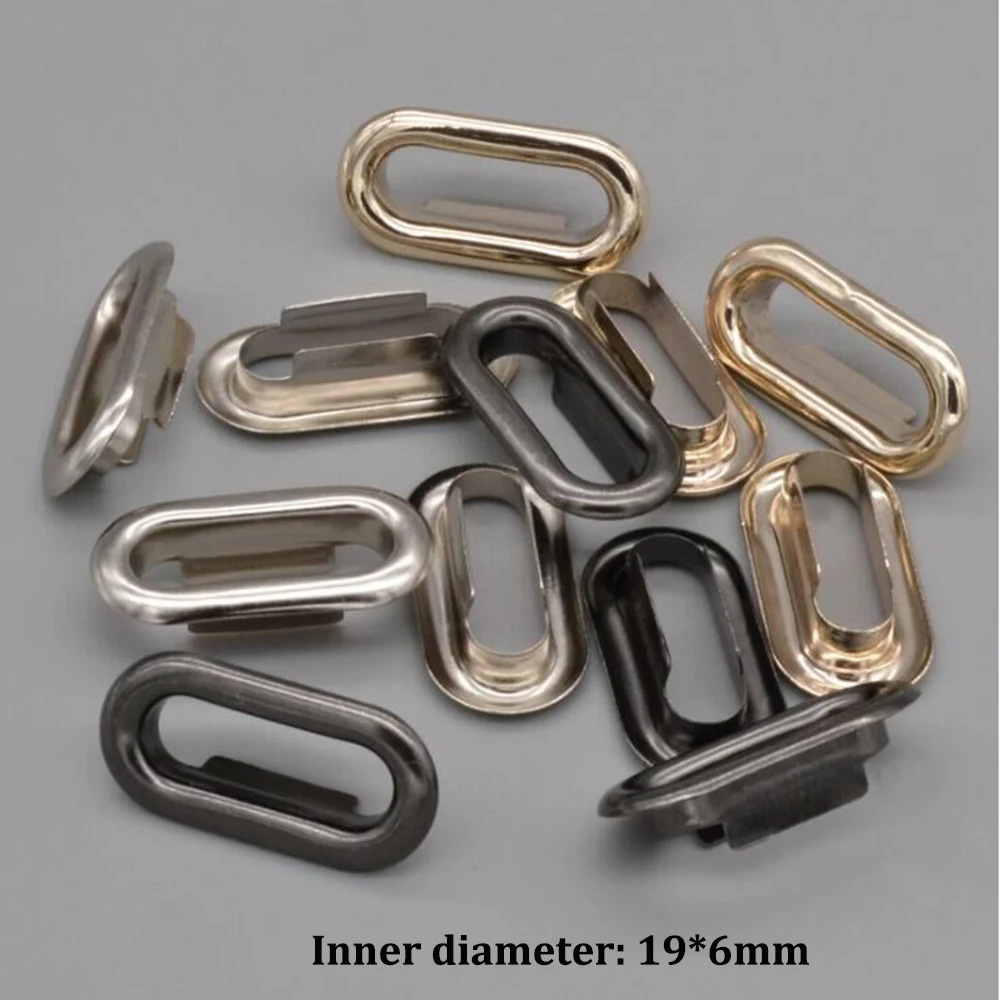 200pcs Oval Metal Eyelets 19mm For Leather Craft DIY Scrapbooking Shoe Belt Cap Bag Tag Clothes Accessories + Tools