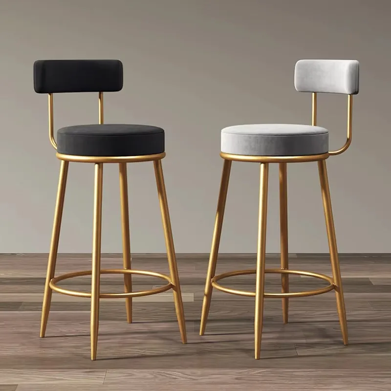

Gold Design Modern Bar Chairs Stool Minimalistic Metal Simple Bar Stools Nordic Comfortable Silla Alta Para Barra Furniture