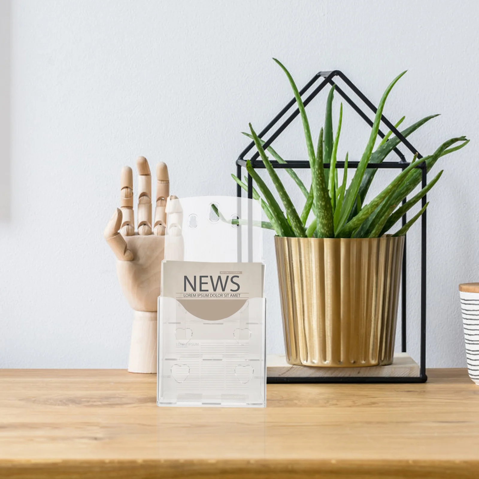 

File Rack for Desk Organizer Storage Stand Brochure Pamphlet Holder Document Display Shelf Literature Rack Acrylic File