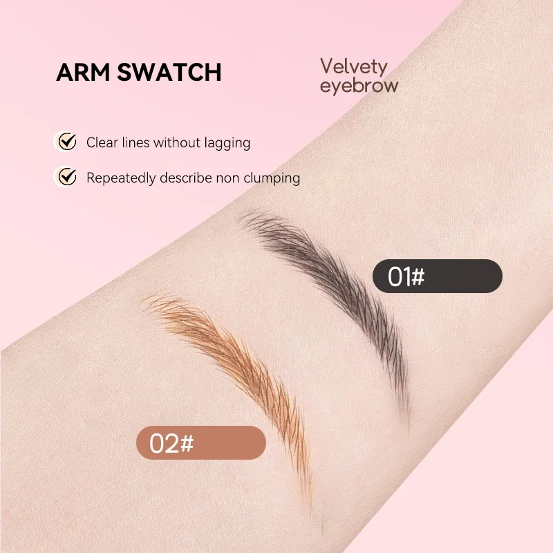 카카쇼 듀얼 헤드 아이브로우 펜슬, 자연스러운 컬러 디스플레이를 위한 브러쉬 헤드 포함, 와일드 아이브로우 메이크업, 워터프루프 및 오래 지속