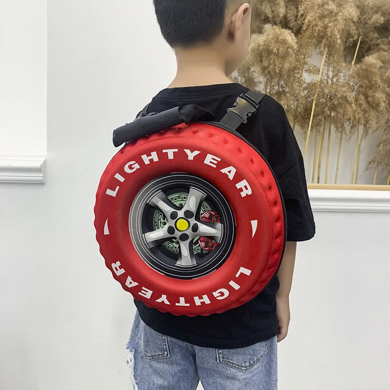 2025 New Korean Style Children\'s Schoolbag EVA Tire Fashionable Shape Kindergarten Schoolbag Boy\'s Backpack