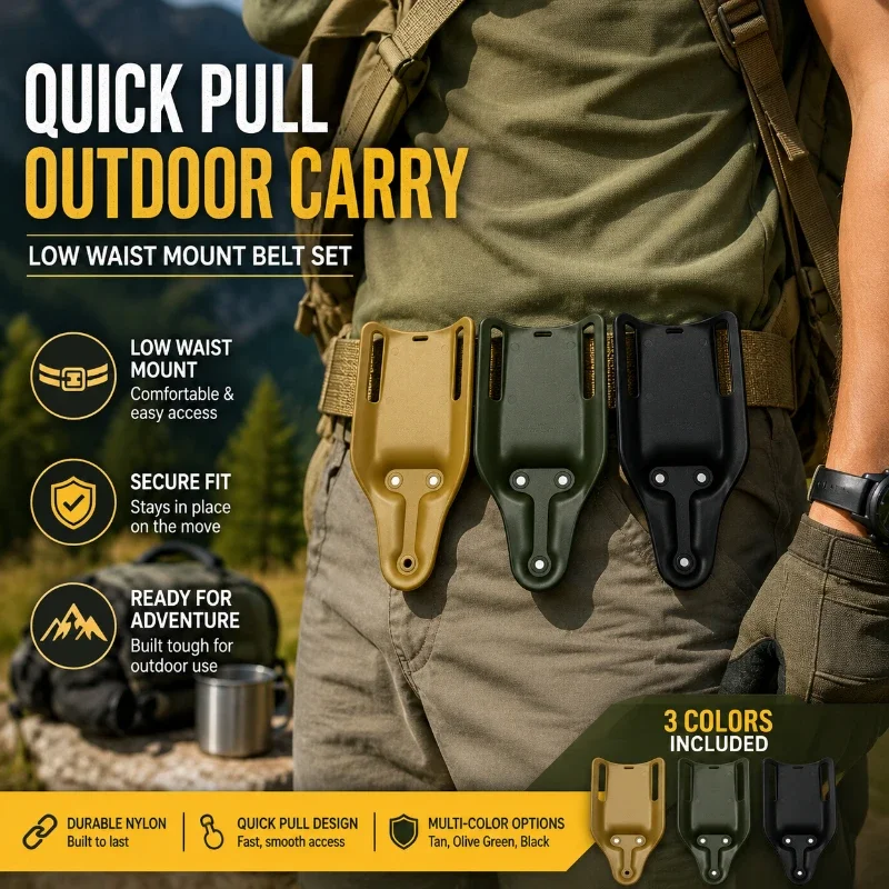 Sturdy Nylon Waist Belt Combination Low Waist Fix Base Fast Draw Bag Dual Sizes For Outdoor Activity Carry Parts