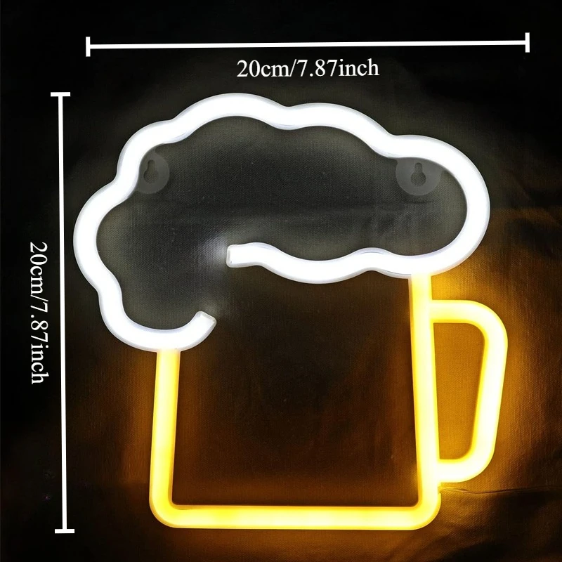 البيرة LED النيون تسجيل بطارية USB بالطاقة مشرق توهج ديكور هدية مثالية للزوج مثالية لشريط حانة المنزل بار رجل الكهف للحزب #6
