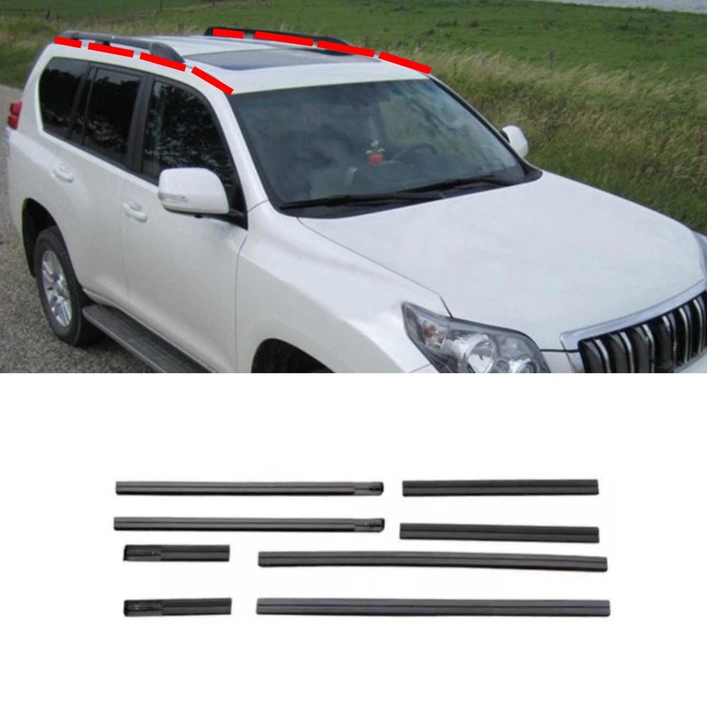 8 Pieces Roof Drip Side Finish Molding for Toyota Land Cruiser Prado LC150 2010-2022 Roof Seal for GX460 75551-60120