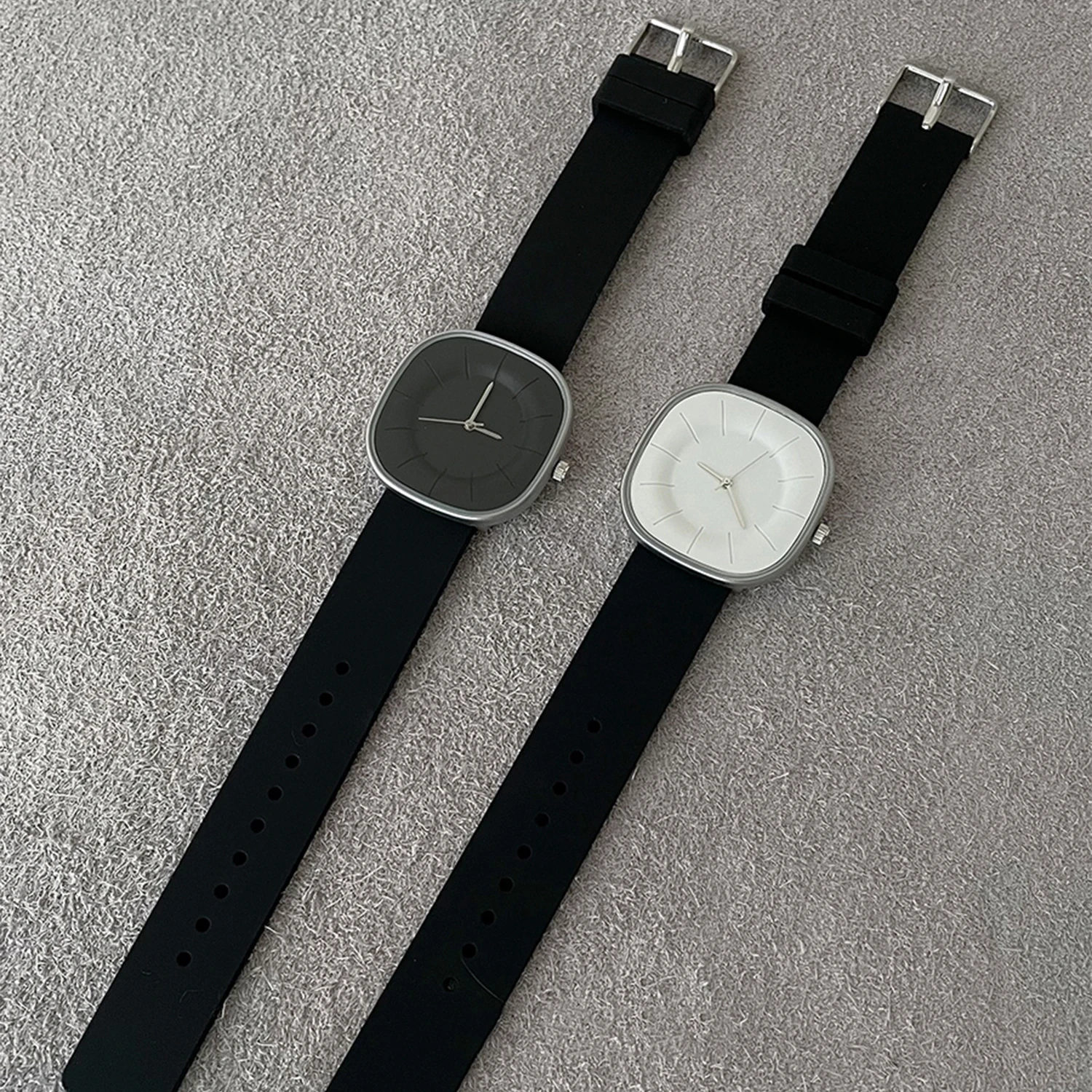 Luxury-inspired Dopamine Square-Face Watches for Women Silicone Strap, Waterproof Quartz Movement Women's Watch Student Gift image 4