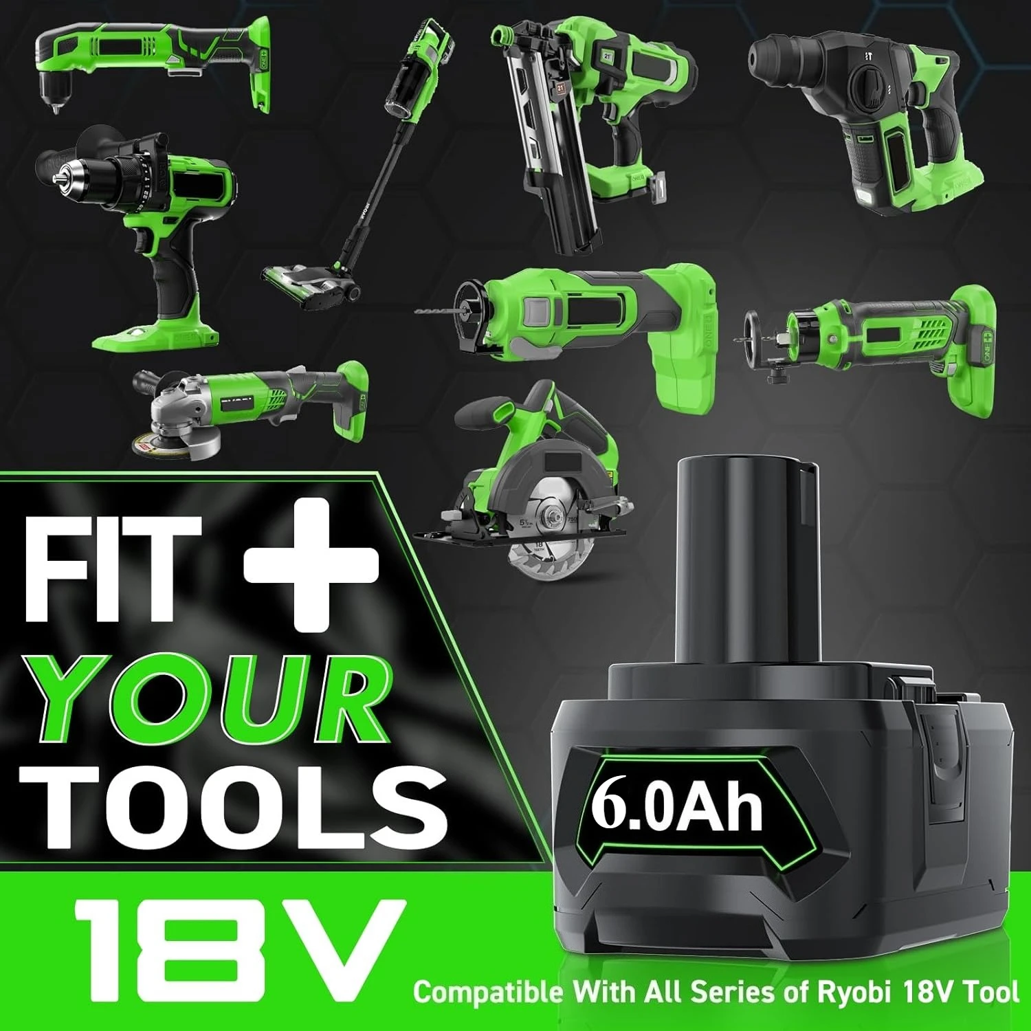 ل Ryobi RB18L25 RB18L15 P107 P102 P103 الأصلي Ryobi 18 فولت 6Ah بطاريات قابلة للشحن RB18L50 بطاريات ليثيوم أيون بديلة