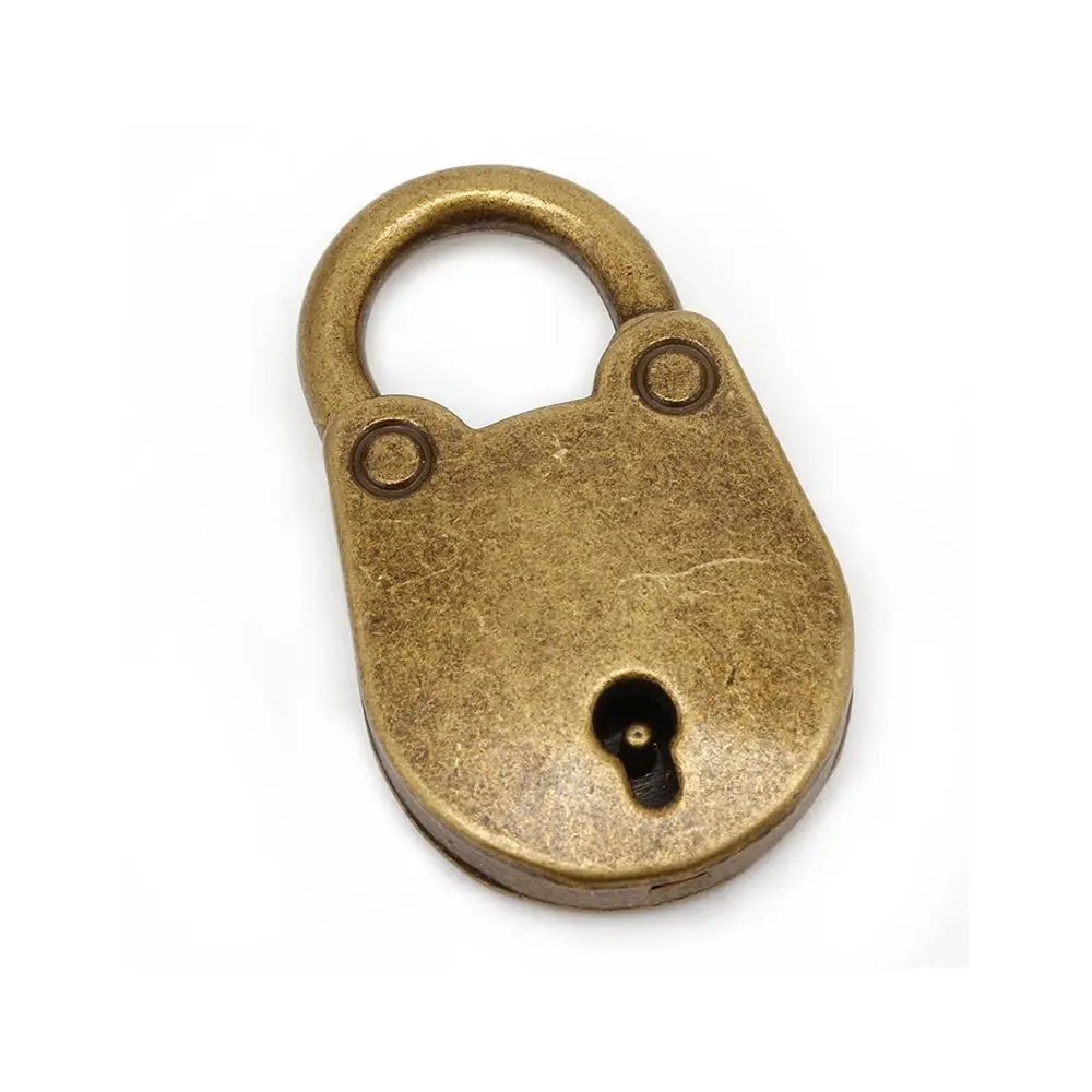Bronze Archaize Mini Padlocks with Key Lock Old Vintage