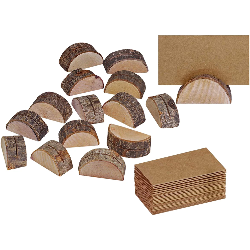 

Wood Photo Sign Holder Table Sign Display Picture Holders For Tables Picture Labels Card Wedding Party Gifts Packaging Boxes
