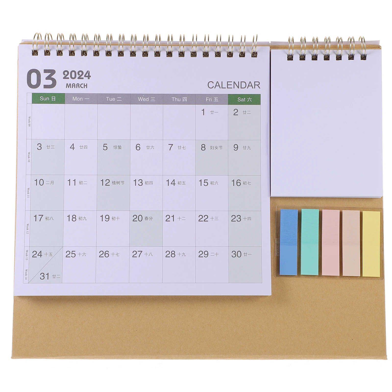 

2024 Standing Flip Desk Minimalist Creative Office Supply Tabletop Memo Calendar Decorative Desktop Calendar 2024