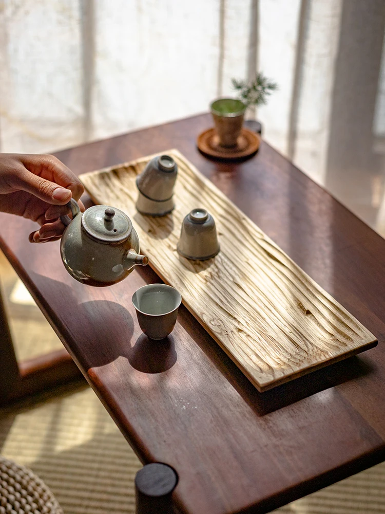 

Tea tray household small Japanese travel set cup tray office solid wood dry brewing table kung fu