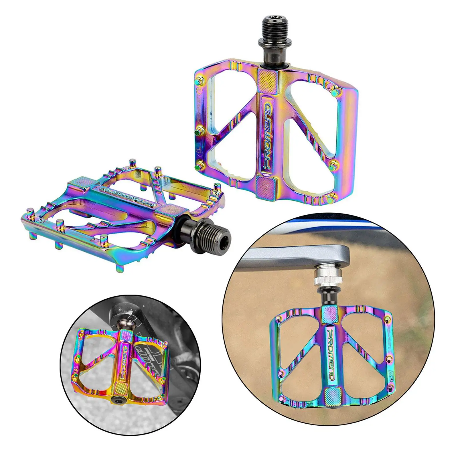 Rennrad-/MTB-Fahrradpedale Pedale aus Aluminiumlegierung Mountainbike-Pedal mit rutschfesten Nägeln