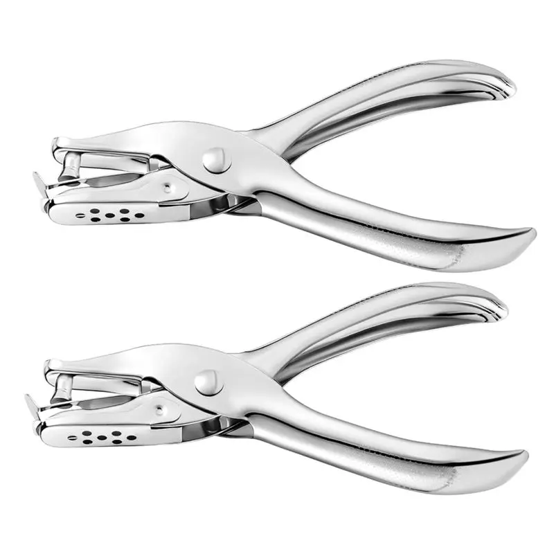 A24F-2 PCS 1/4 Inch Single Hole Puncher,Durable 8-Sheet Capacity Paper Punch For Crafts, Gift Tags, Tickets & Scrapbook