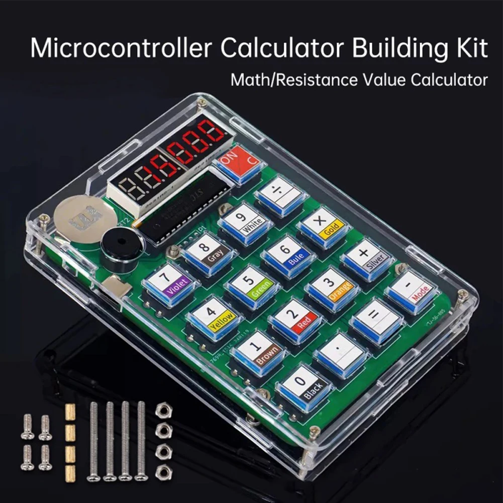 Green PCB Digital Tube Calculator Kit For STC89C52 Microcontroller DIY Electronics Soldering Practice Set With USB Power Supply