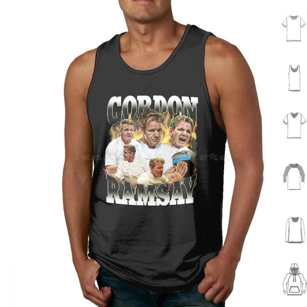 Gordon Ramsay Bootleg Design Tank Tops Print Cotton Gordon Ramsay Chef Cooking Channel Hells Kitchen Legendary Chef Meme