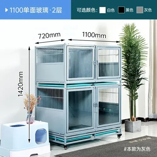 Cage Pet Shop Dog Crate Display Cabinet Hospital Foster Glass Cat Cabinet Breeding Cat Cage Isolation Rescue