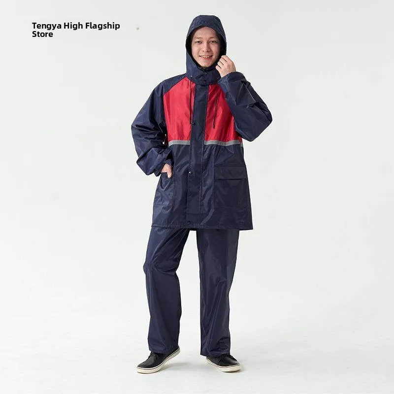 

Tengya High Double Layer Adult Raincoat Set Color Block Home Living Umbrella/Rain Gear Waterproof Moisture Proof Rain Poncho