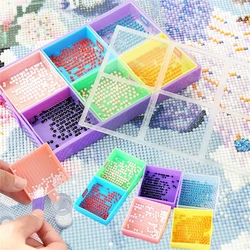 6 Grid Palette Diamond Painting Tray Kits Set Large Capacity Drill Plate Accessories Beading Plates Point Drill Pen Beads Storag