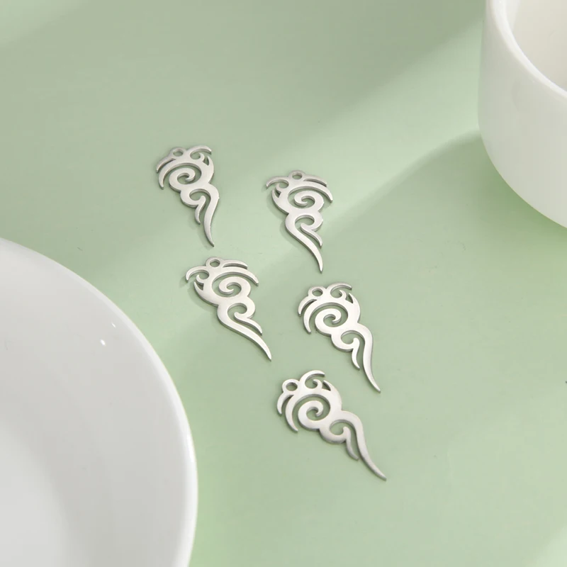

Tattoo Pattern Pendant for Necklace Jewelry Making Stainless Steel Fashion Vintage Handmade Bracelet Pendants DIY Accessories