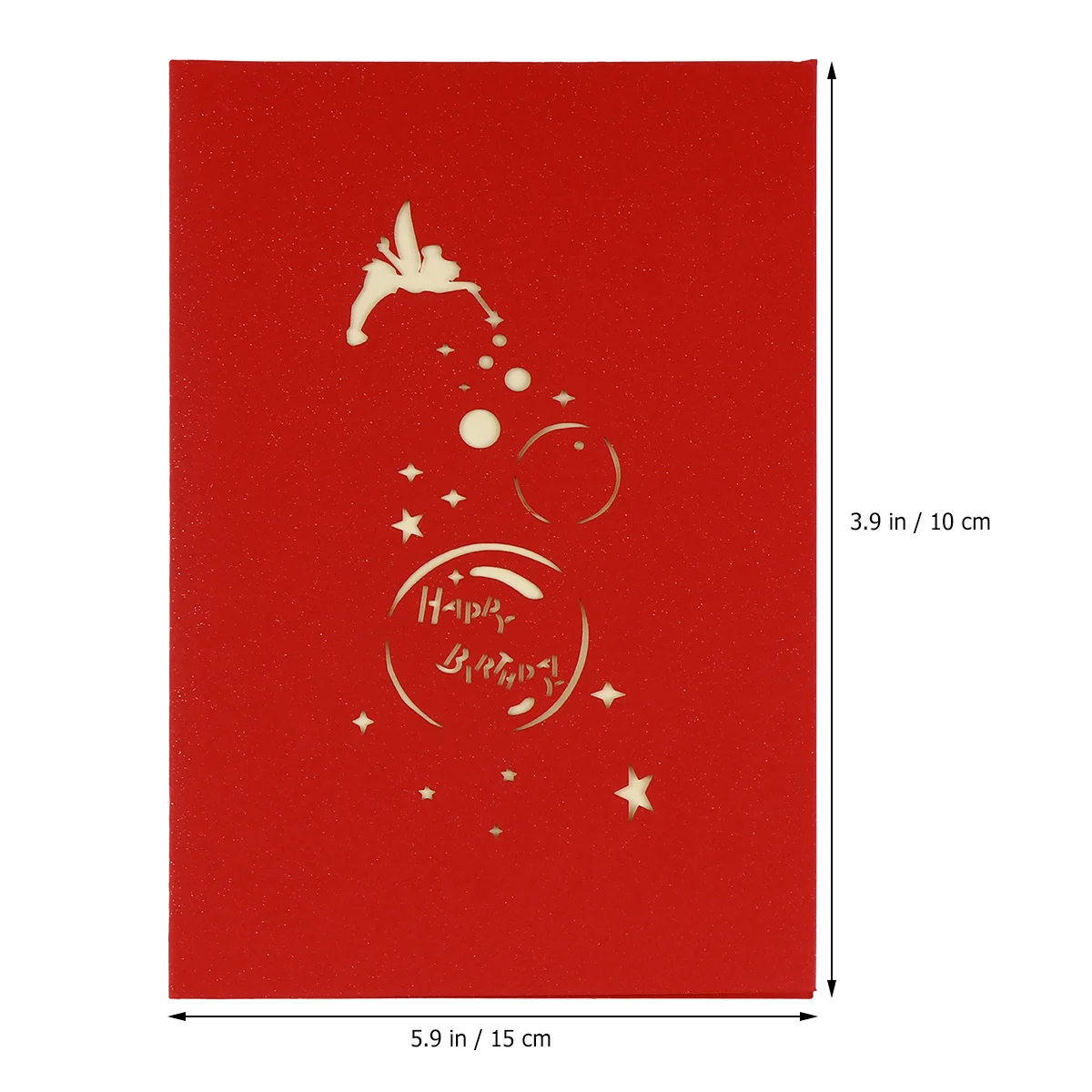 3 Buah Kartu Ucapan 3D Motif Peri Kecil Merah Kartu Ucapan Ulang Tahun Kartu Undangan untuk Hadiah Pesta Kartu Ucapan