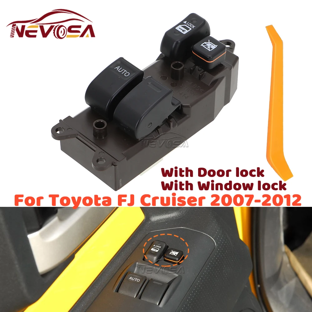 Left Driver For Toyota FJ Cruiser 2007-2012 Master Power Window Control Switch Glass Button 84820-06030 84820-0D040 8482035100