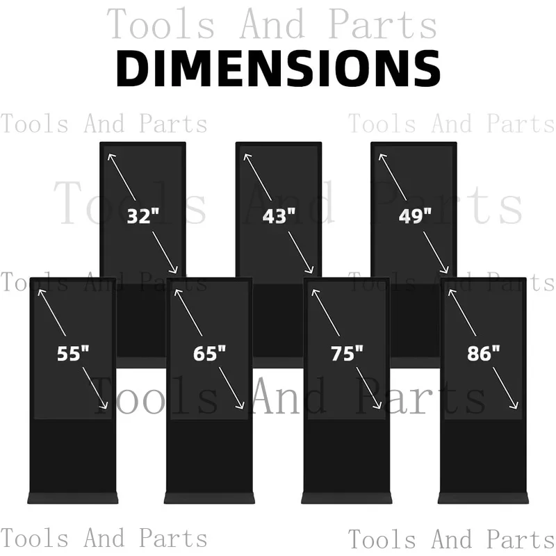55인치 얇은 토템 디스플레이 스크린 키오스크 광고 플레이어 LCD 플로어 스탠딩 디지털 사이니지
