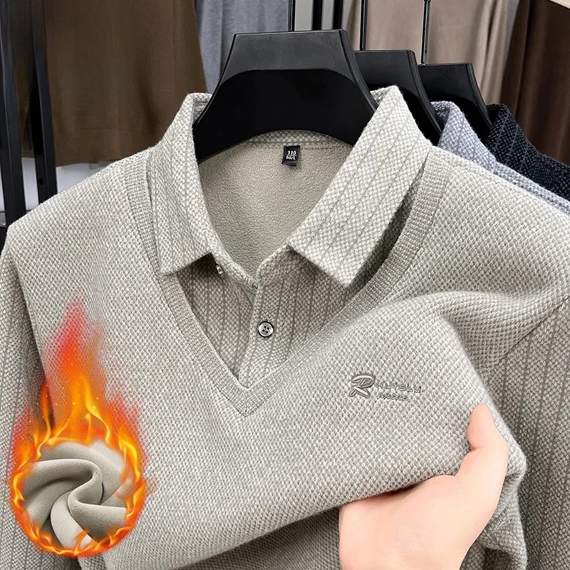 

Мужской вязаный свитер Pierre Cardin Thiened из искусственного двух предметов с воротником из мохера с лацканами, теплый ор Sve, повседневный полиэстер...