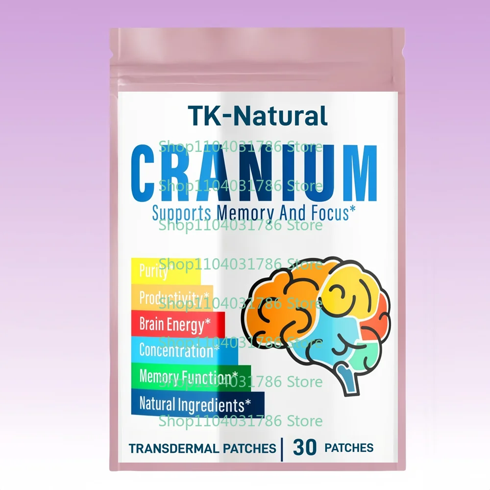 

30 пластырей Черепные трансплеевые пластыри Пластыри для мозга и памяти, усовершенствованная нооттропная поддержка здоровья мозга