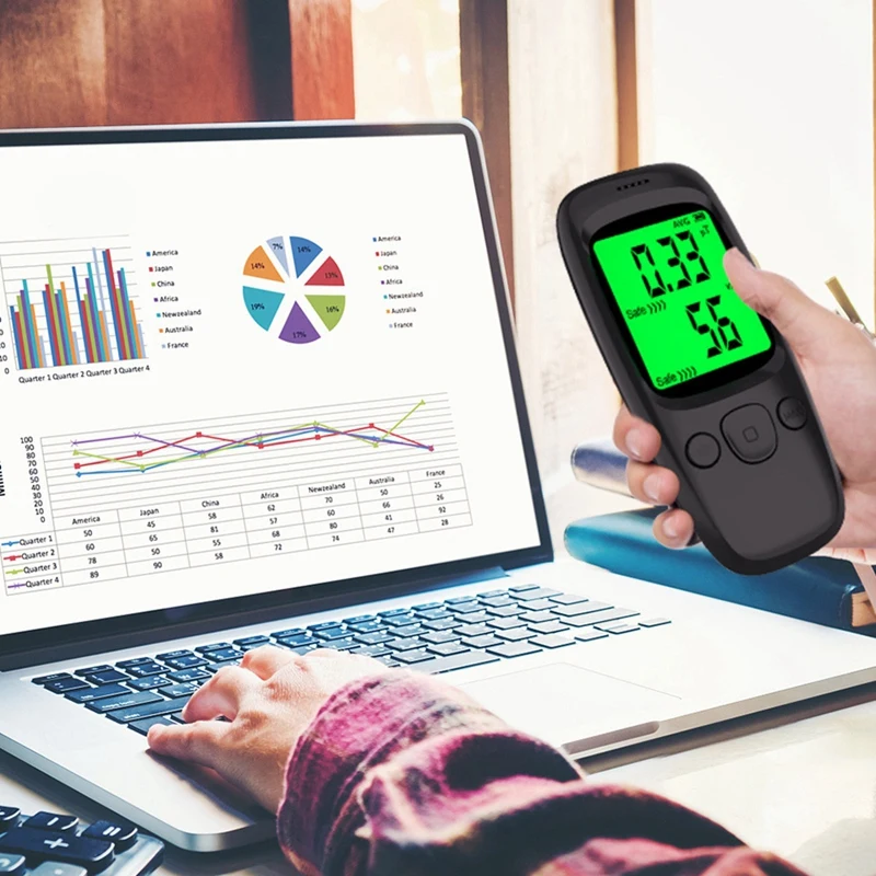 1 Stuks Elektromagnetische Stralingsdetector Emf Meter Handheld Tegenemissiedosimeter Zwart