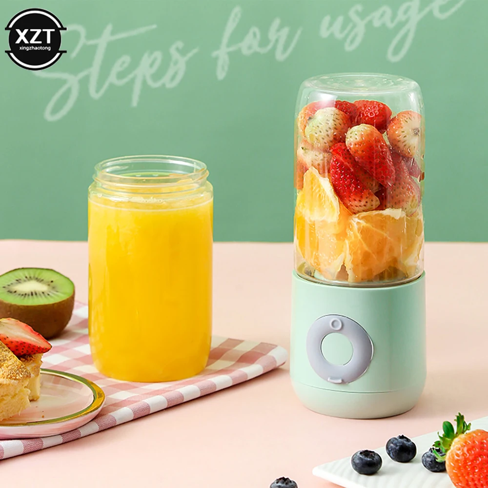 6 Blades Juicer Blender Portable USB Rechargeable Mini Home Wireless Fruit Juicer Machine Food Processor Makers Juice Extractors