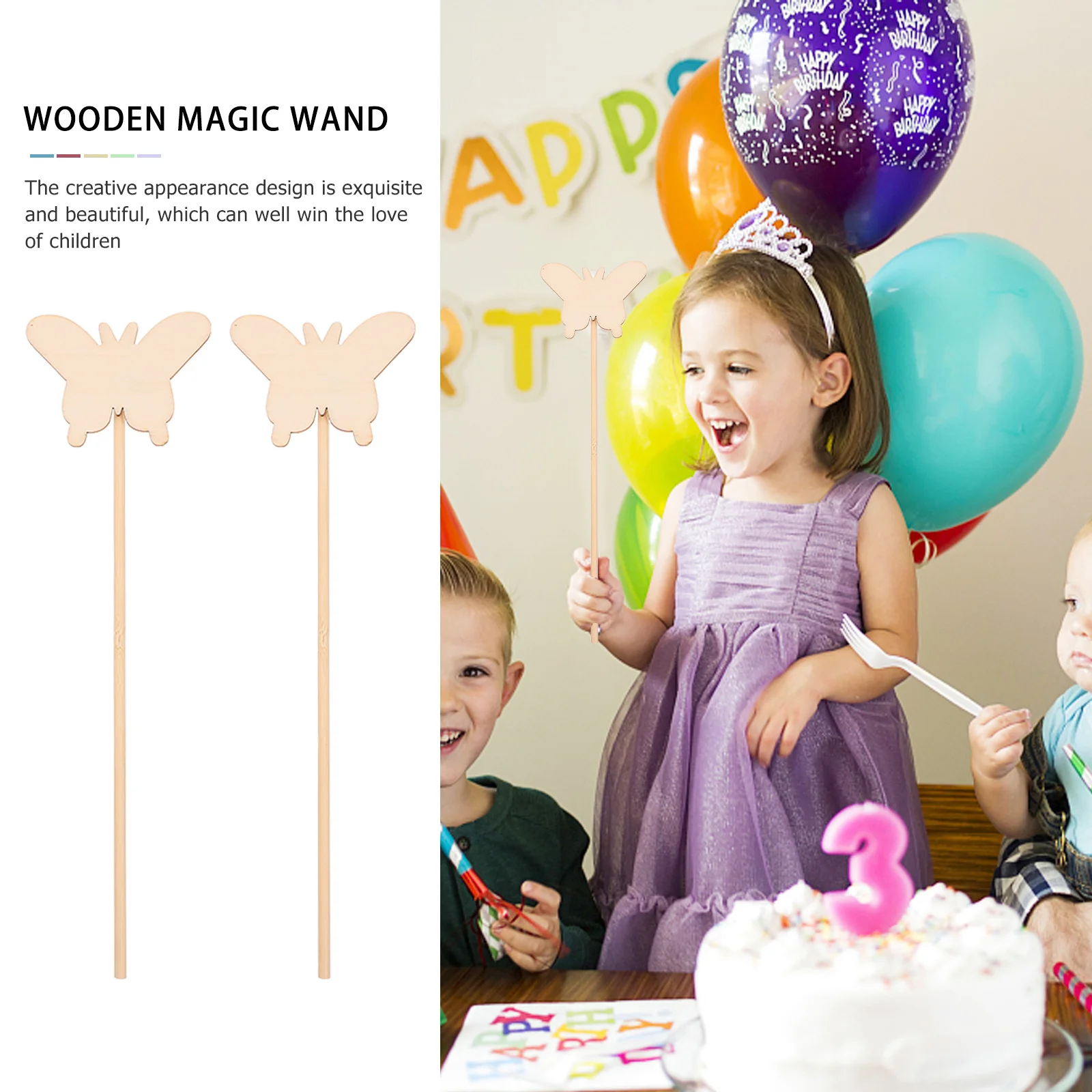 10 個 DIY 木製妖精の杖スティック子供用クリエイティブ描画着色落書きハンドペイント用品 DIY 妖精