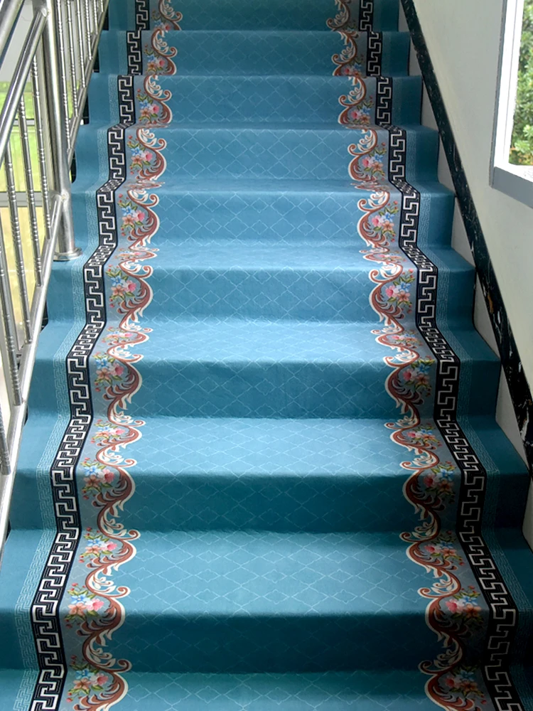 

Customizable Staircase Carpet Renovation with Adhesive for Cement Stairs DIY Stair Pad Floor Mat Home Decor Plant Floral Pattern