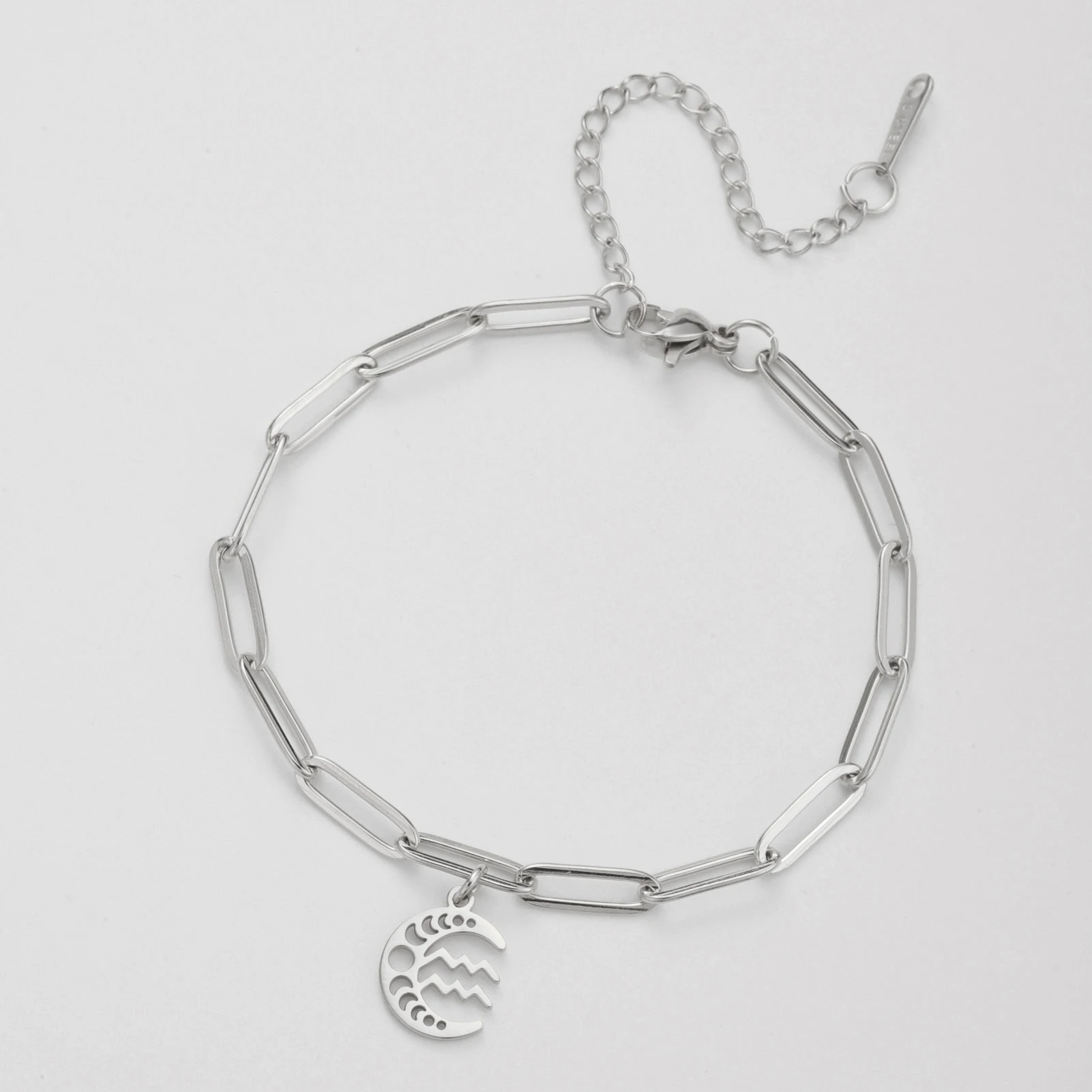 كجوي-أساور من الفولاذ المقاوم للصدأ للنساء ، السلسلة الكلاسيكية ، اللون الذهبي ، القمر المجوف ، 12 كوكبة ، الثور ، ليو ، العذراء ، هدايا المجوهرات