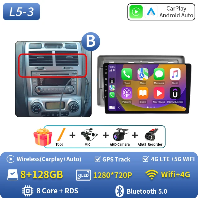 Android 16 autoradio voor Kia Sportage 2 2004 2005 2006 2007-2010 Auto Carplay GPS Multimedia Speler Stereo Navigatie Head Unit