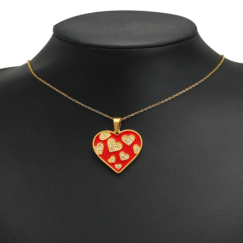 4 قطع الفولاذ المقاوم للصدأ المينا القلب القمر سحر المعلقات الذهب اللون ل قلادة سوار الديكور مجوهرات رائعة DIY بها بنفسك صنع #6