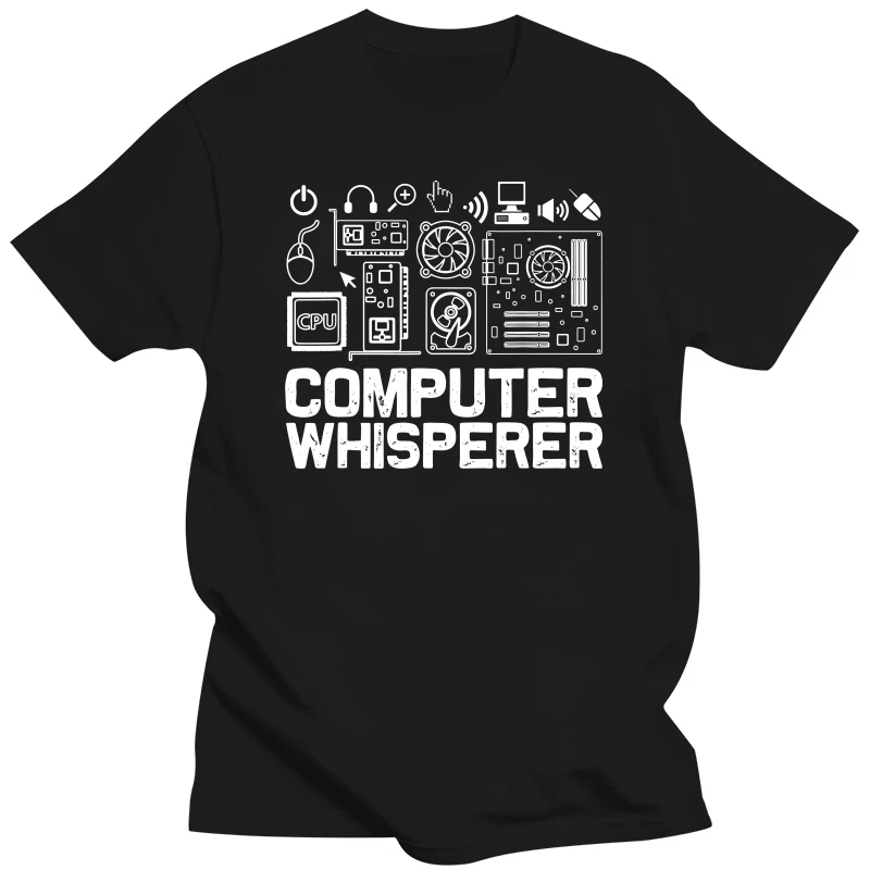 Computer Whisperer Shirt IT Tech Support Nerds Geek T-Shirt T-Shirt Cotton Tops T Shirt Funny Brand New 3D Printed Tshirts