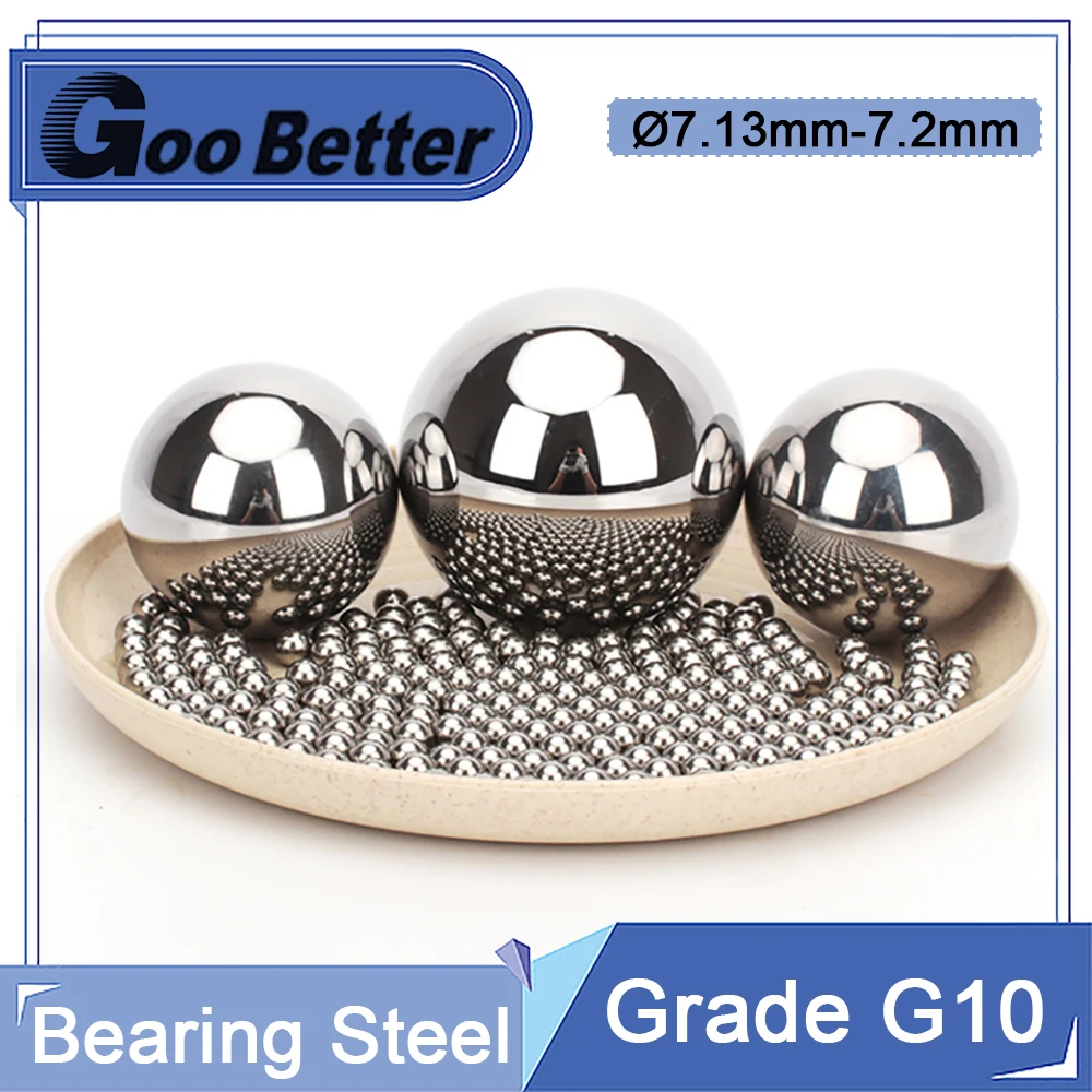 

GCR15 Bearing Steel Balls 7.13/7.132/7.134/7.136/7.14/7.146/71.5/7.16/7.2mm Solid Smooth Bearing Steel Ball Spherical Bead Balls