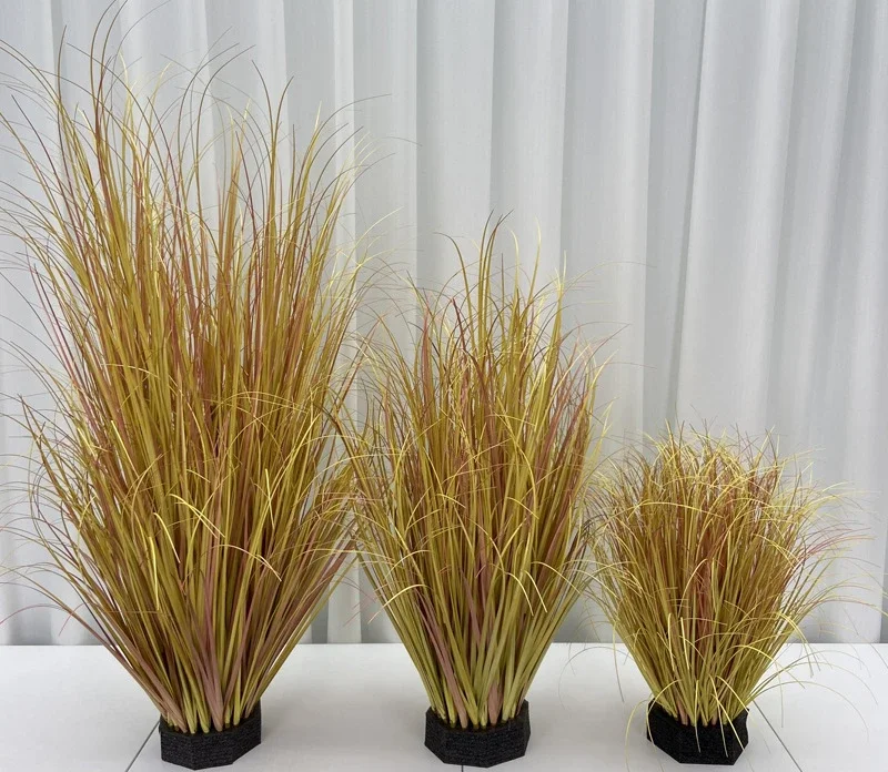 Artificial Reed Onion Grass Pile Fake Grass Simulated Green Plant PET Material Grass Wedding Garden Home Decoration 60CM To120CM