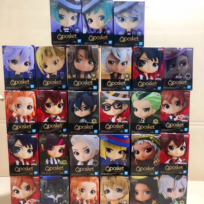 Figura Coleccionable Bandai Qposket TWST: Leona Kingscholar, Ace Trappola, Idia Shroud, Malleus Draconia, Riddle Rosehearts