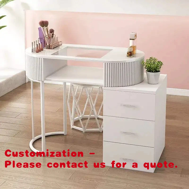 

Customize.New Design Beauty Salon Nail Tables and Chairs Sets Station Furniture Manicure Table