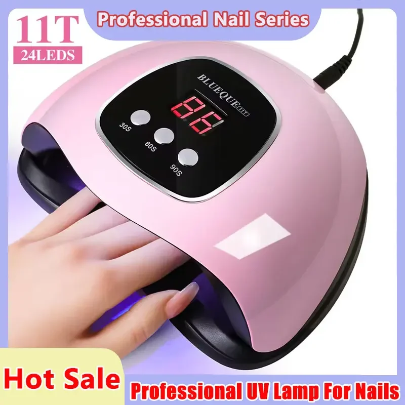 네일 UV 건조기 전문가용 24 LED UV 매니큐어 램프 가정용 네일 램프 폴리쉬 바니쉬 건조용 USB 케이블 포함