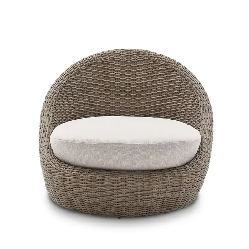UV Resistant PE Rattan Outdoor Garden Sofa Set Weatherproof Wicker Frame Patio Furniture for Villa Courtyard Lawn