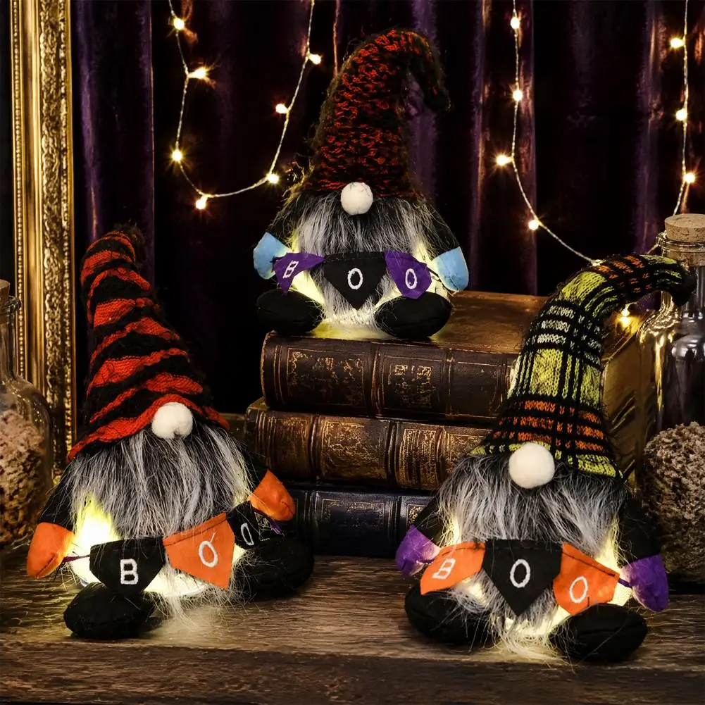 Halloween Gnome Decorations Halloween Plush Gnome Decoration Spooky Swedish Tomte Elf Figurine Scandinavian Dwarf for Home.
