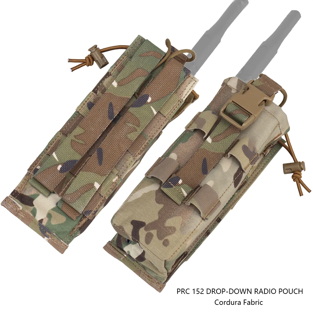 

Radio Pouch Walkie-Talkie Bag PRC 152 Drop-down Radios Outdoor Tool MOLLE Belt Pouches for Hunting Vest Plate Carrier