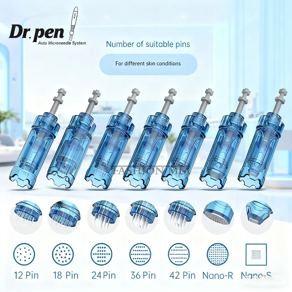 5/10 pièces Dr Pen A9 M8S A8S cartouches d'aiguilles 12/24/36/42 broches/cartouche de mésothérapie Nano Micro aiguille