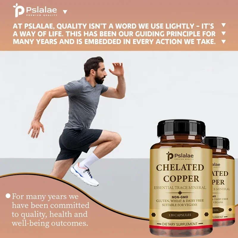 Chelated Copper - Supports Connective Tissue Such As Bones, Skin, Tendons and Cartilage