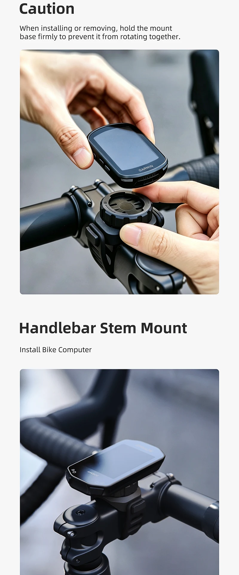 360 ° Drehbare Halterung Universelle Fahrradcomputer-Halterung Mountainbike Straßenfahrrad Scheinwerferhalter Halterung Rücklichthalterung CYCLAMI S14 – Detail 3